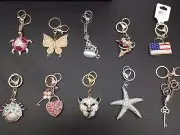 3D Crystal Bling Bling Diamond Keychain Key Chain 2pcs per order
