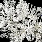 Silver Austrian Crystal Rhinestone Flower Leaf Prom Bridal Wedding Comb