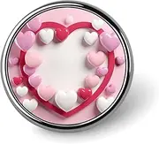 [FZMVSQH] Heart Shape Printed Round Button Pin Badges Metal Pinback Buttons 1 Inch Pins for Hat Shirt Clothing Bags Decoration, Circular, Aluminum, Circular, Aluminum