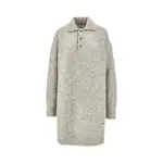 [AMI] AMI Alpaca-blend knitted polo dress Woman S S Grey