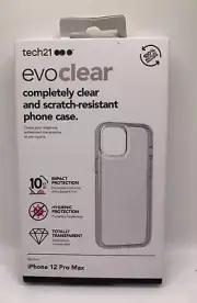 Lot Of 20pc iPhone 12 Pro Max Tech21 Evo Clear Non-Slip Impact Case
