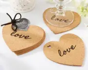 "Heart" Cork Coasters Set of 12