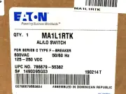 NEW Eaton MA1L1RTK Type F CIRCUIT BREAKER AL/LO HMCP ALARM AUXILIARY SWITCH