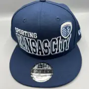 Sporting Kansas City Hat Men Blue 9Fifty New Era MLS Snap Back Cap New