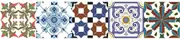 Door Sticker Decal Retro Style Pattern Tile Stickers Wash Basin Stickers Bathroom Tile Stickers Wall Stickers E Style Large