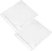 ARTIBETTER 2Pcs Portable DVD Case CD Storage Organizer for Travel Lightweight and Durable CD Holder for Use Safe for Vinyl Records and DVDs