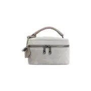 [Brunello Cucinelli] Brunello Cucinelli-Grey Suede Leather Pouch-Donna OS OS