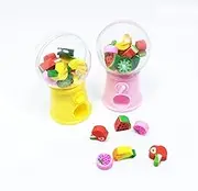 Pencil Erasers Fruit Animal Shaped Cute Machine Eraser Kids Gift School Office Correction Supplies Nice and Clever Mini Rubber Kawaii Student Stationery Fruit-Shaped erasers