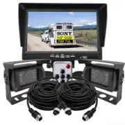 7" Monitor 4 PIN HD 2X 700TVL Sony IR CCD Reversing Camera For Truck Caravan Kit