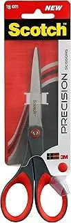 Scotch 278114 'Precision' Scissors - 18 cm, Grey/Red, 1 Pair