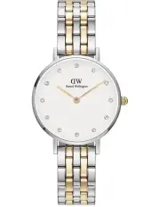 [Daniel Wellington] Petite Lumine 28mm 5-Link White Dial Watch in Two Tone