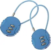 CATIEBYE Sturdy Metal Combination Lock 3- Password Padlock for School Bag Luggage and Privacy Random Color