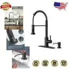 Elegant Stainless Steel Kitchen Faucet with Soap Dispenser & Pull-Down Sprayer