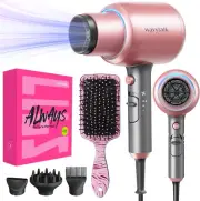 Ionic Hair Dryer Blow Dryer with Diffuser Concentrator Nozzles Comb and Brush Ne