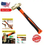 Brass Ball Peen Hammer 2lb with Fiberglass Handle - 340mm/13.5" Precision Tool