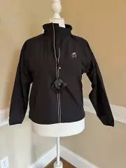 Abacus Wind Breaker Jacket, Black, Water Resistent, Rain Coat, NWT Womens Small