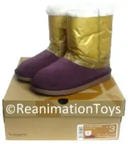 Ugg Koolaburra K Aubrei Purple Snow Winter Boots Girls Size 3 New with Box