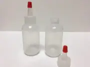 20 pack of 2oz (60mL) Plastic Boston Round Squeeze Bottles with Yorker Caps LDPE