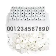 1-100 Cattle Number Ear Tag 6x7cm Set Medium White Cow Sheep Livestock Label