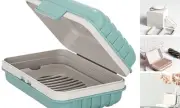 Travel Soap Dish with Lid - Draining Soap Bar Holder - Travel Soap Container -
