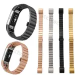 FITBIT CHARGE3/2表帶 CHARGE3金屬壹珠蝴蝶扣鋼帶 CHARGE 2