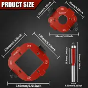 2Pcs Round Corner Radius Template Radius Jig Router Template 4 in 1 Arc DeGpc