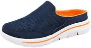 [LLTMALL] Men's Backless Mesh Walking Mules Shoes Comfort Slip on Garden Clog Slippers