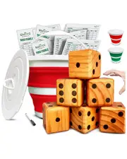 SWOOC Games Yardzee & Farkle with 3.5In Dice