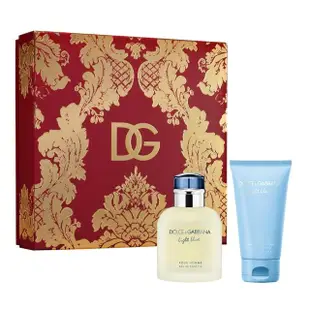 【DOLCE & GABBANA】淺藍男性淡香水禮盒-75ml+50ml身體乳(專櫃公司貨)