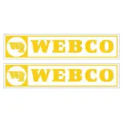 Webco - yellow on clear downtube decals - old school bmx