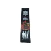 GRILLART Kabob Skewers for Grilling - Metal Skewers for Kabobs with Slider -