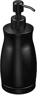 Relaxdays Soap Dispenser, 400 ml, Stainless Steel, Refillable, Detergent & Shower Gel, Bathroom & Kitchen, Pump, Black