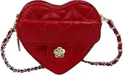[Generic] Cute Heart-shaped Crossbody Bag Fashion Wallet Shoulder Bag with Adjustable Strap for Women Girls