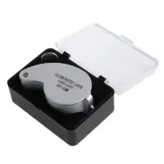 Illuminated Jeweler Loupe Magnifier with Metal Construction Optical Glass 40X