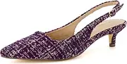 [CUSHIONAIRE] Women's Buzz Kitten Heel Sling Back Dress Shoe +Memory Foam, Wide Widths Available