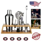 Comprehensive Bartender Kit - 10-Piece Stainless Steel Set with Convenient Stand