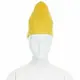 [二手] ISSEY MIYAKE PLEATS PLEASE yellow raffia straw woven pointed moroccan hat