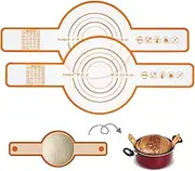 2PCS Sourdough Silicone Bread Sling,Silicone Baking Mat for Dutch Oven,with Long Handles Bread Mat Set,Non Stick & Easy Clean Baking Mat to Transfer Sour Dough Easily