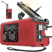 Solar Power Radio, Battery Powered AM/FM/NOAA Radio, Radios Radio Flashlight 3 Way Charging Survival Radio for Travel Long Road Trips Camping Hiking