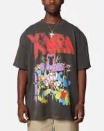 [AMERICAN THRIFT] Marvel X-men The X-men Heavy T-shirt Vintage Black Wash - Size S S Black Wash