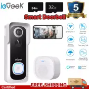 ieGeek 2K WiFi Wireless Doorbell Video Door Bell Intercom Phone Security Camera