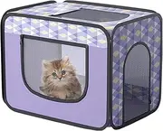Foldable Dog Crate - Soft Dog Kennel,Portable Pet Drying Chamber, Printed Anti Flying Hair Soft Pet Crate for Dogs Cats