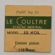 NOS Jaeger LeCoultre - Cannon Pinion - Cal. 10 ROL - Part 21