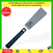 SUIZAN japanese ryoba pull saw 7 inch(180mm) double edge hand saw for woodworkin