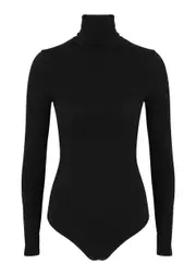 Wolford Colorado Black Stretch-knit Thong Bodysuit - M M