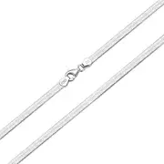 [PDTJMTG] 925 Sterling Silver Herringbone Chain 2MM 3MM Flexible Flat Italian Snake Chain Necklace for Women Men 18, 20, 22, 24, 26 Inches