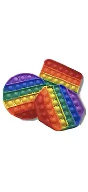 [5 PACK] Rainbow Push Pop Bubble It Sensory Fidget Toy Stress Relief Game
