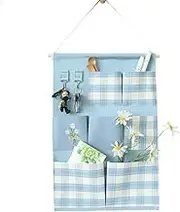 JSEIAJB Nordic fabric door rear storage hanging bag hanging wall storage bag free punch storage bag sundries storage bag