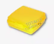 Tupperware Sandwich Keeper Lunch Box Hinged Semi-Translucent Yellow ❤️