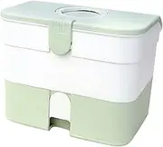 Baluue Box Medicine Chest Kits Key First Aid Kit Holder Layer Travel Multifunctional Compartment Small Foldable Organizers Medicine Cabinet Portable Medical Case Medicine Case Green Pp